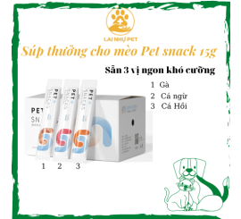 Súp thưởng cho mèo Pet Snack - Thanh 15g- Lai Nhự Pet