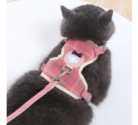 Dây dắt mèo caro size nhỏ