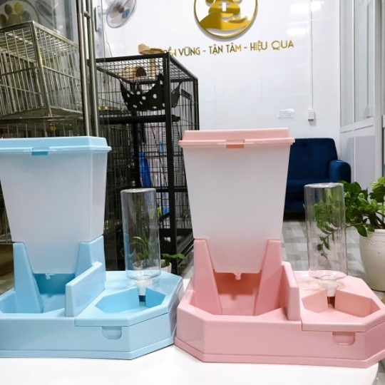 Bát ăn kèm bình đựng nước và bình đựng hạt 400ml