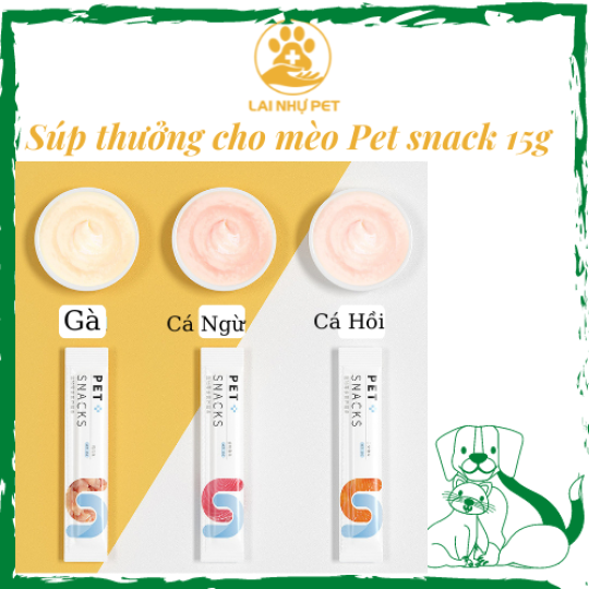 Súp thưởng cho mèo Pet Snack - Thanh 15g- Lai Nhự Pet