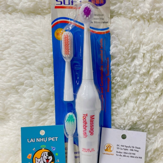 Bàn Chải - Máy Đánh Răng Massage Toothbrush - Bằng Điện Tặng 3 Đầu Bàn Chải