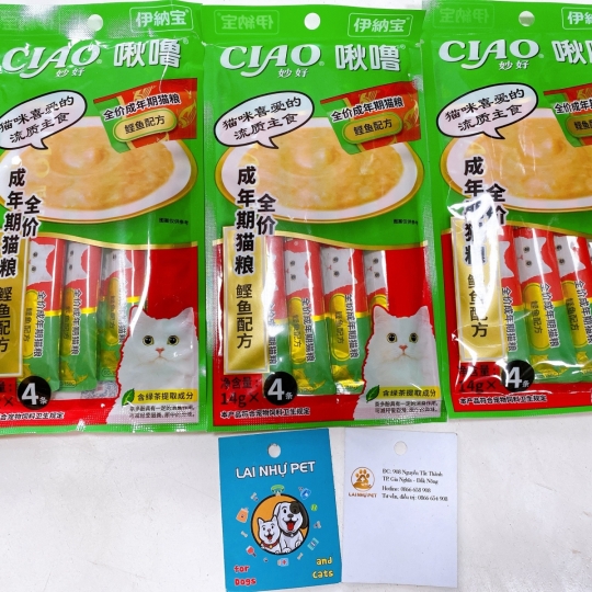 CIAO Churu - Loại Súp Thưởng Cho Mèo (Gói Lớn Gồm 4 Gói Nhỏ Tiện Dụng)