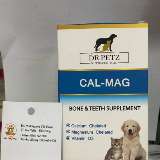  Cal-Mag-bổ sung canxi, vitamin, khoáng giúp chó mèo phát triển xương, răng