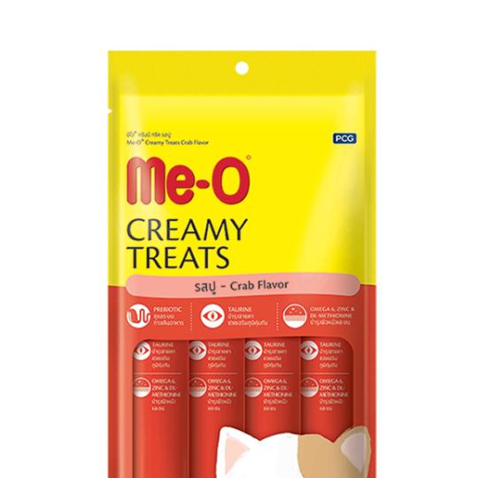 Meo creamy treat crab flavor