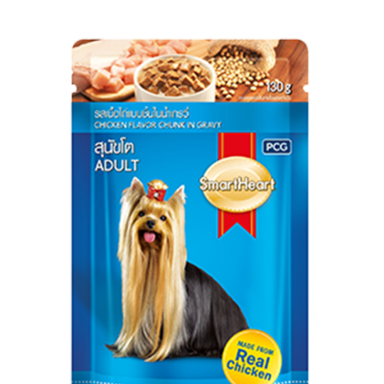 Smartheart pouchchicken flavor chunk in gravy new
