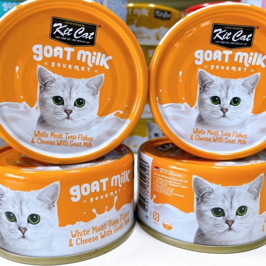 Pate lon nhỏ cho mèo KitCat Gournet 70gr Sữa Dê - Kit Cat Goat Milk Gourmet