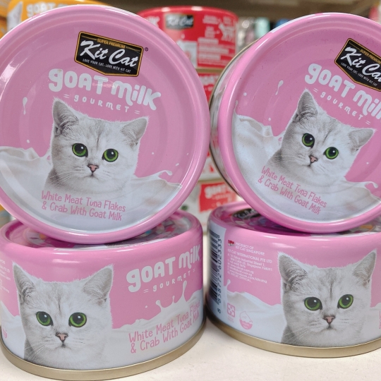 Pate lon nhỏ cho mèo KitCat Gournet 70gr Sữa Dê - Kit Cat Goat Milk Gourmet