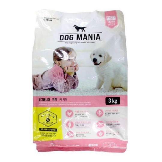 Dog Mania Puppy_Thức ăn hạt cho chó con- chó dưới 1 năm tuổi_túi 3kg