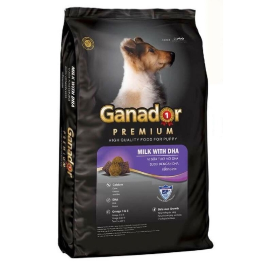 Ganador  Millk with DHA  puppy - Thức ăn hạt chó con vị Sữa và DHA